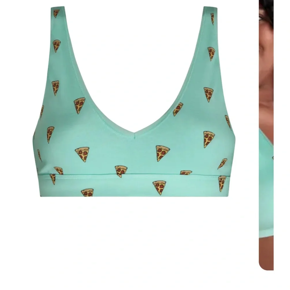 Stretch Cotton V-Neck Bralette - Picture 3 of 3